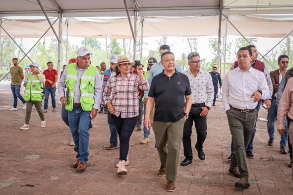 Gobierno de Hidalgo reconoce a personal encargado de la restauración del Parque de Hombres Ilustres