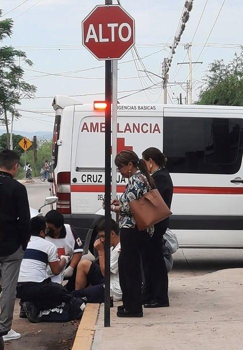 Estudiante lesionado en desigual choque