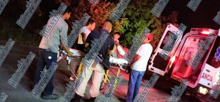 Motociclista herido al derrapar varios metros en la México-Tampico