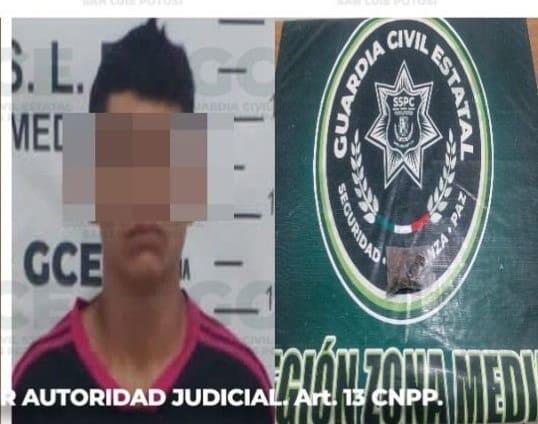 Sujeto detenido  con marihuana