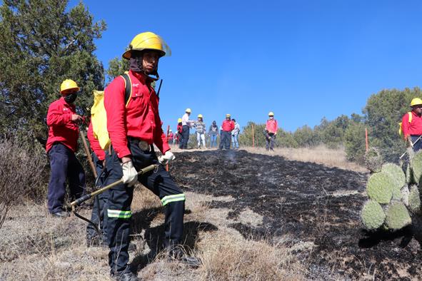 Dignifican labor de brigadistas de incendios forestales en Hidalgo