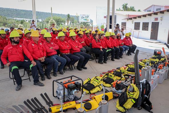 Dignifican labor de brigadistas de incendios forestales en Hidalgo