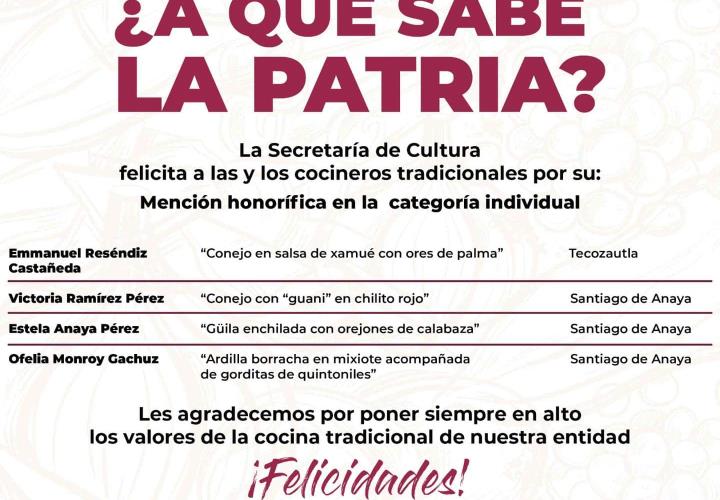 Hidalgo, estado con mayor participación en concurso "¿A qué sabe la patria?"