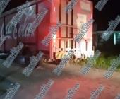 Camión se impactó contra camioneta en Tantoyuca