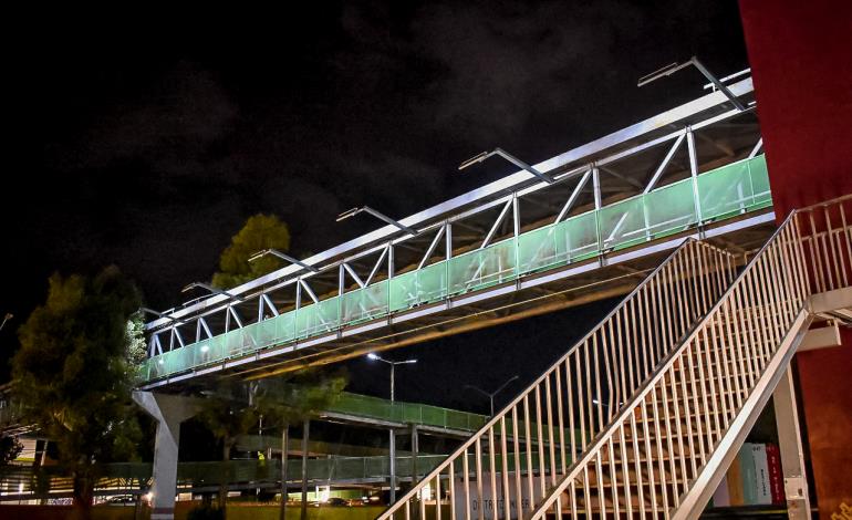 En marcha la iluminación de puentes del Tuzobús