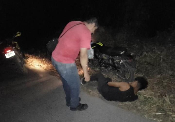 Motociclista lo creían muerto 