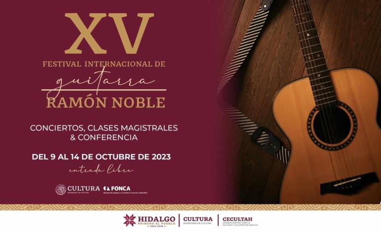 Llega a 7 municipios XV Festival Internacional de Guitarra Clásica Ramón Noble