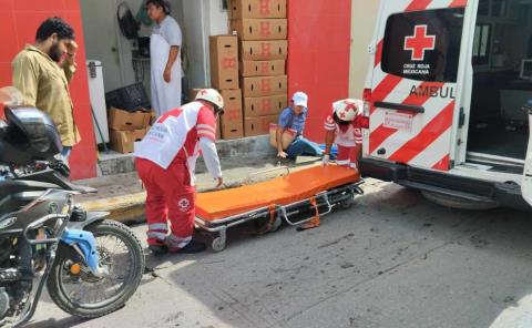 Mujer lastimada en la zona Centro