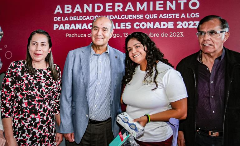 Abandera SEPH a delegación hidalguense que asistirá a Juegos Paranacionales 2023