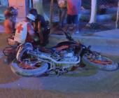 Herido en choque joven motociclista