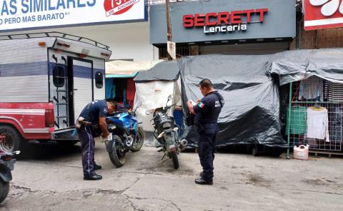 Infraccionaron a motociclistas en la Hidalgo 
