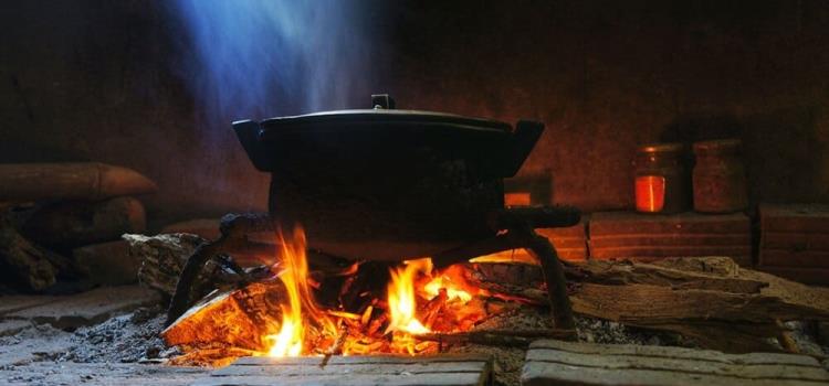 Pulmones dañados  al cocinar con leña