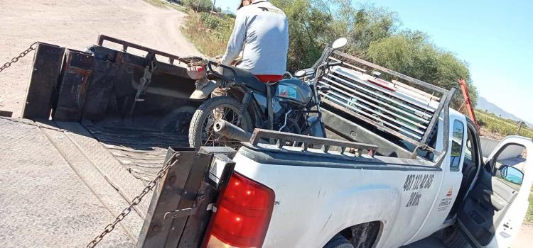 Prisión a raudo y  joven motociclista