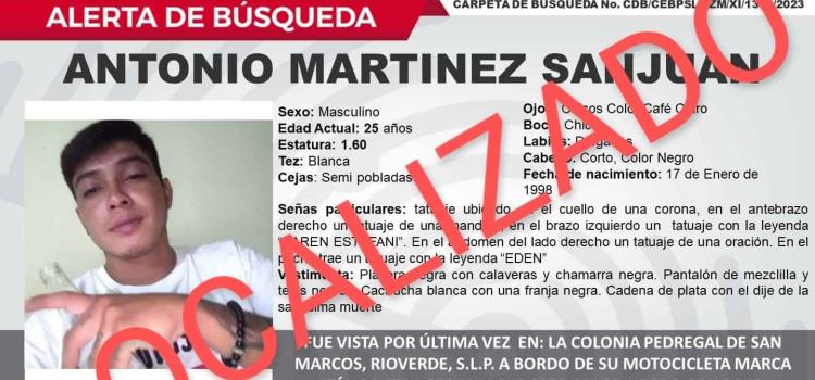 Localizaron a un joven reportado desaparecido