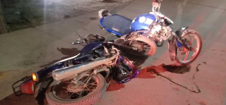 Dos heridos en choque de motos    