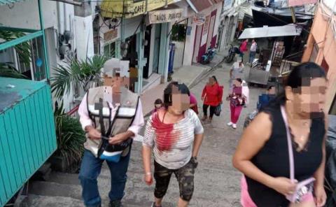 Resulta mujer lesionada tras riña en la Xicoténcatl