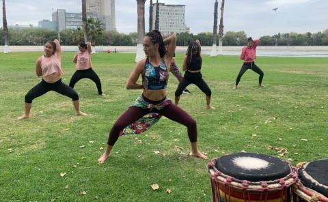 Impartieron clase de danza africana en Tangamanga 
