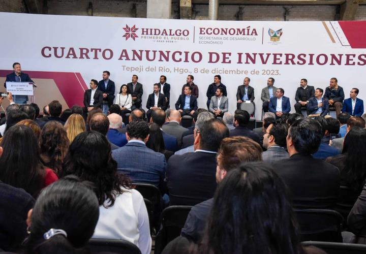 Inversión privada en Hidalgo alcanza los 67 mil 329 MDP