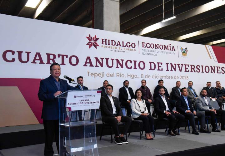 Inversión privada en Hidalgo alcanza los 67 mil 329 MDP