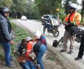 MOTOCICLISTA SE FRACTURÓ