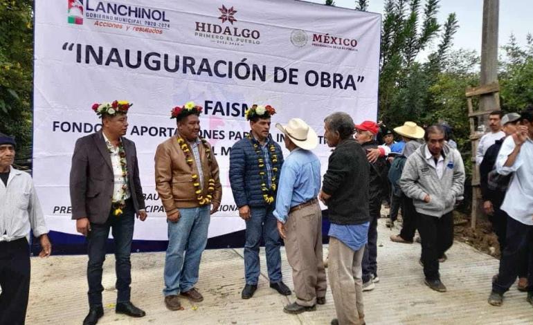 Marcos Bautista inauguró obra de pavimentación