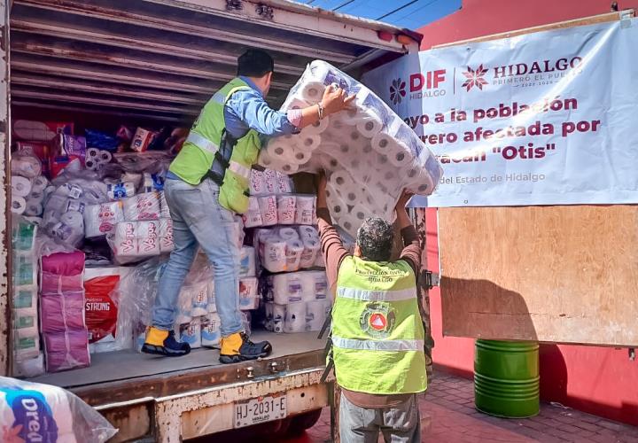 Hidalgo se solidarizó con damnificados guerrerenses