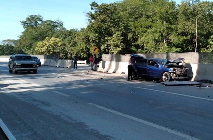 Menor lesionado en fuerte choque