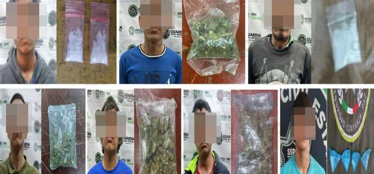 Varios detenidos por posesión de droga
