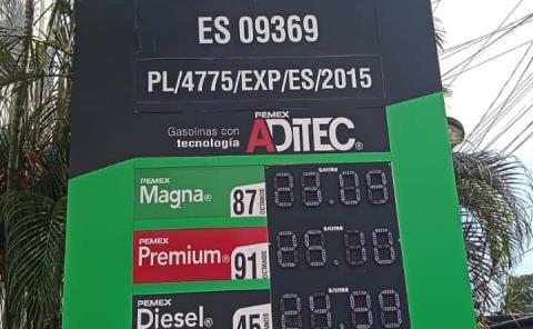 No aumentó la gasolina; precio se mantiene

