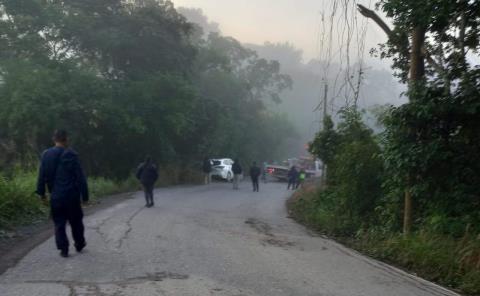 Volcó camioneta en Tampacán–La Ceiba