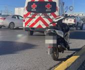 Borracha mujer cayó de moto
