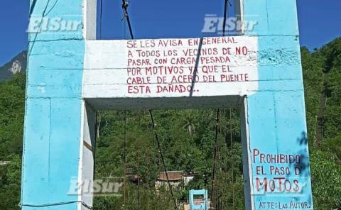 Puente a punto del colapso en Xomoco
