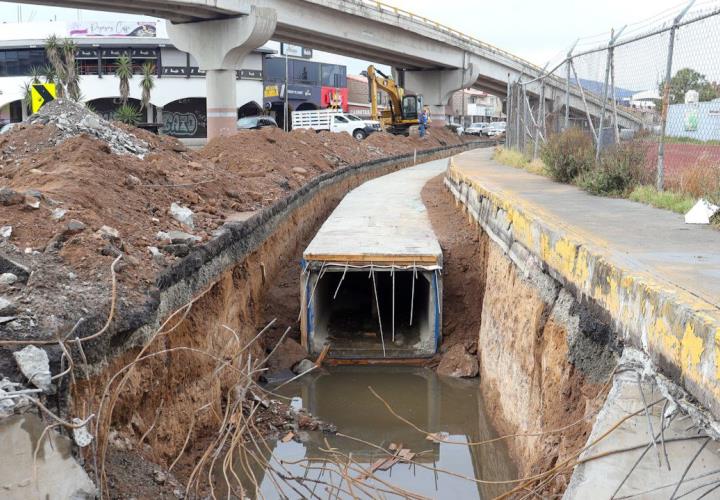 Reporta SIPDUS avance de más del 20% del Colector Pluvial Circuito Nuevo Pachuca