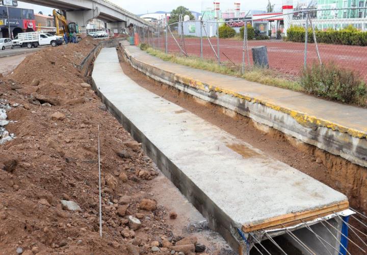 Reporta SIPDUS avance de más del 20% del Colector Pluvial Circuito Nuevo Pachuca