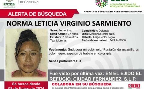 Reportaron a una mujer desaparecida