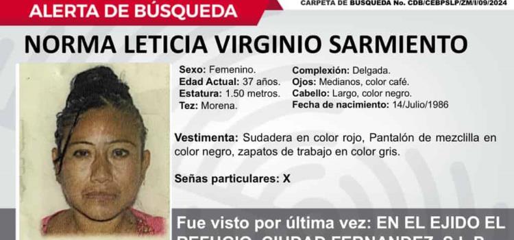 Reportaron a una mujer desaparecida