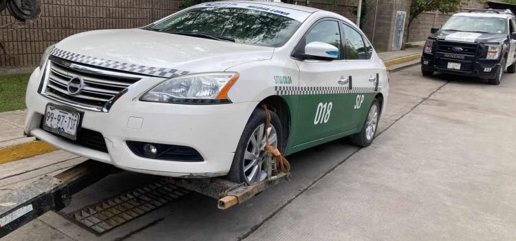 Taxis protagonistas de  actos ilícitos, incautados