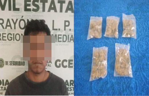 Detenido con marihuana