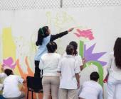 Internas de penal crearon un mural