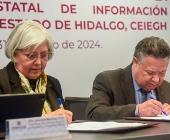 Signan INEGI y gobierno de Hidalgo convenio de colaboración