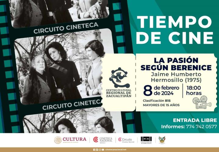 Llegan filmes de Cineteca Nacional a Centros Culturales Regionales