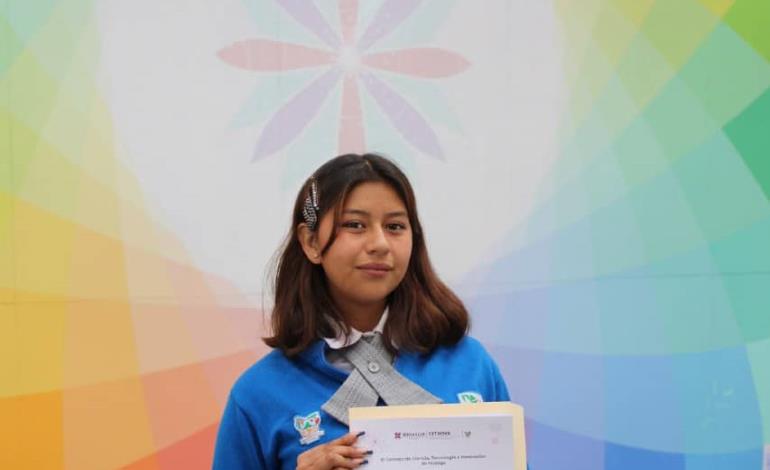 Alumna del CECyTEH ganó tercer lugar en concurso de ensayo