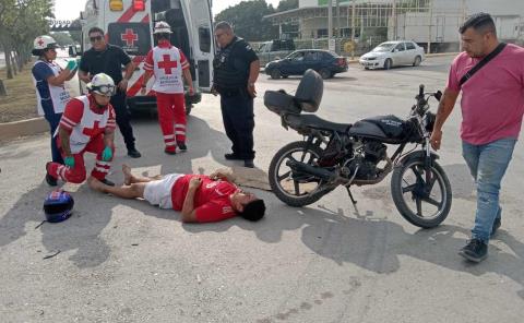 HERIDO JOVEN MOTOCICLISTA