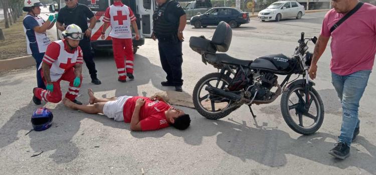 HERIDO JOVEN MOTOCICLISTA