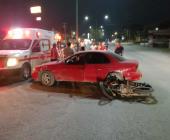 Motociclista chocó contra un automóvil
