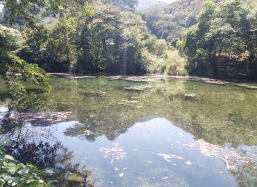 Rio Tancuilín contaminado ante falta de lluvias