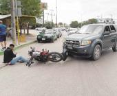 40 motociclistas heridos por mes