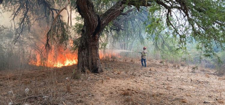 Controlaron intenso  Incendio en la serranía