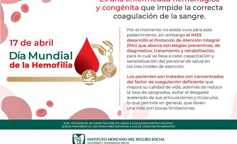 Comprometido IMSS Hidalgo con el cuidado de pacientes con hemofilia