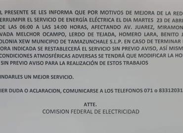 Mañana no habrá luz en la XEW y Benito Juárez